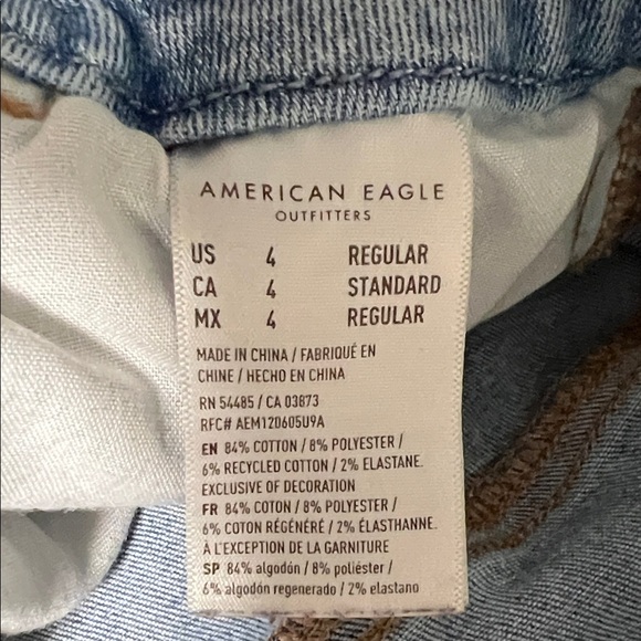 American Eagle Outfitters Ripped Blue Boyfriend Jeans - Picture 2 of 4